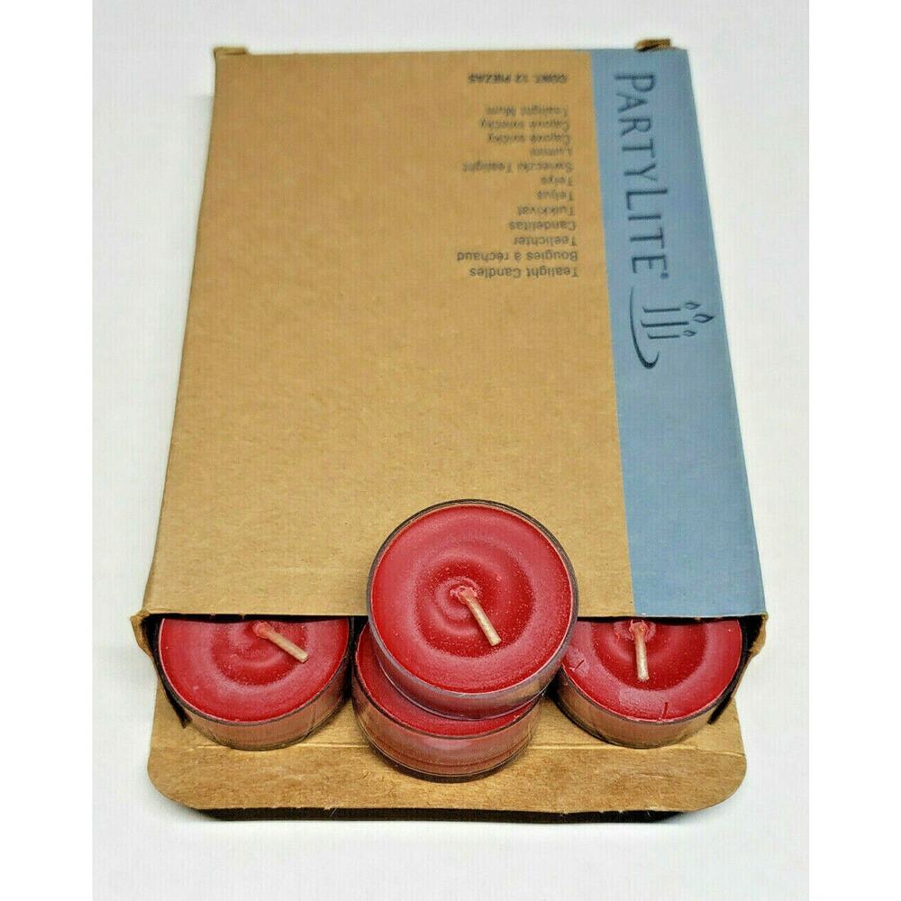 Partylite Tealights 12 Candles NOS‎ " Mahogany Apple " P1F/V04452
